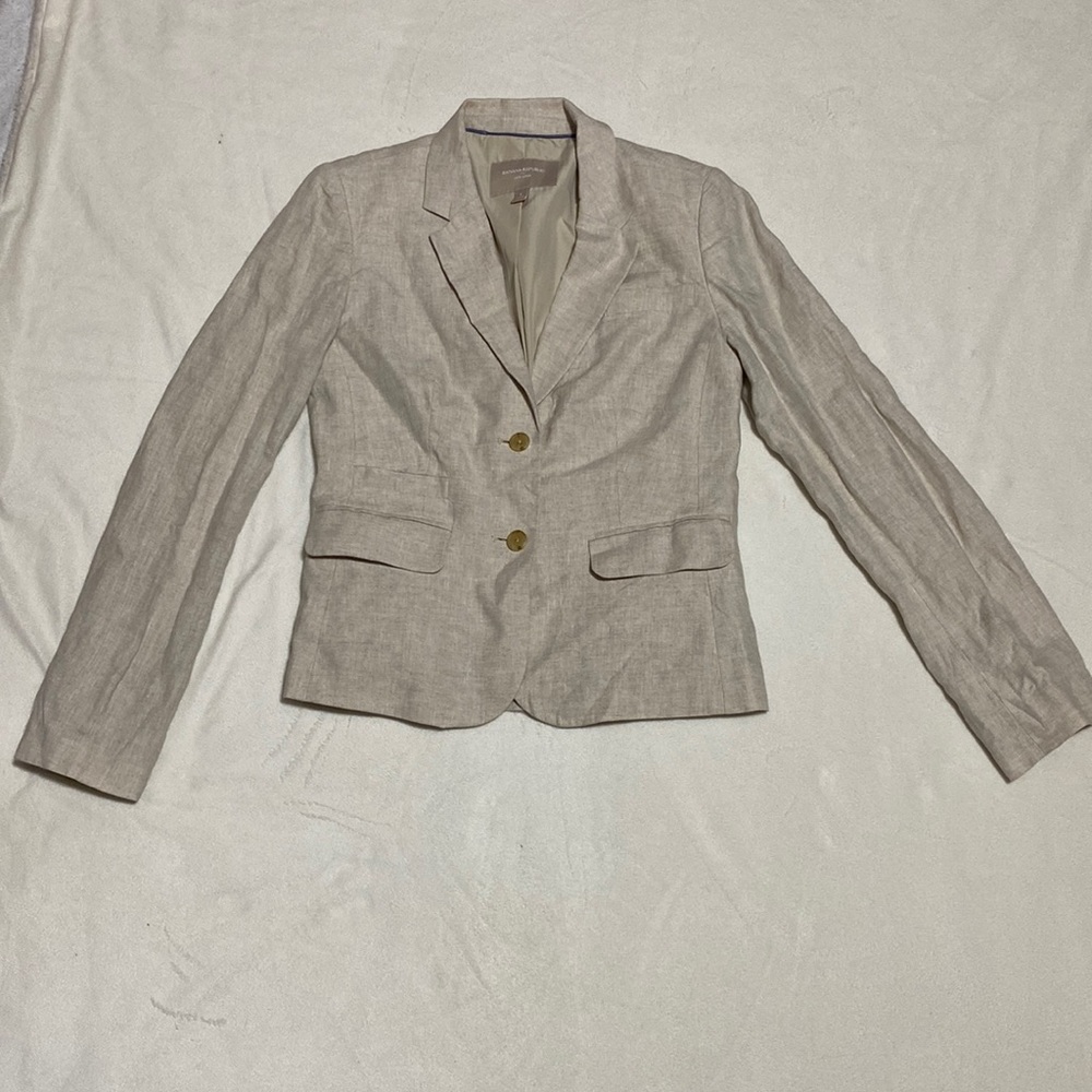 Banana Republic 100% Linen Blazer Sz 4